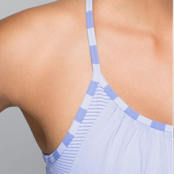 Lululemon No Limits Tank. 2 in 1 bra & tank. Bluish grey purple. Size 8. - Picture 3 of 10